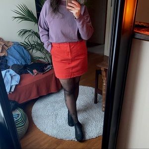 GAP orange twill mini skirt with pockets
